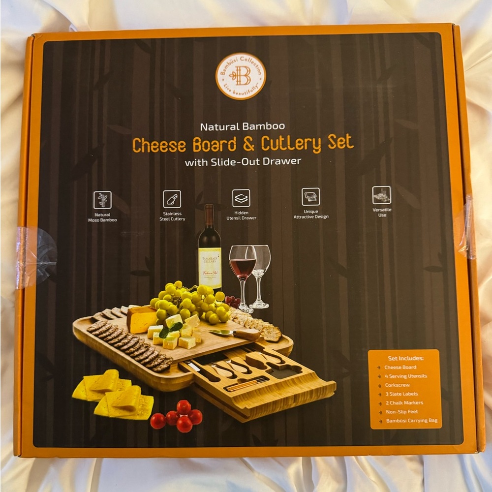 Bamboo Charcuterie Board Set
